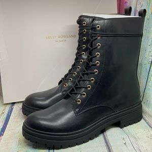 JustFab x Kelly Rowland Enyo Lace Up Boots